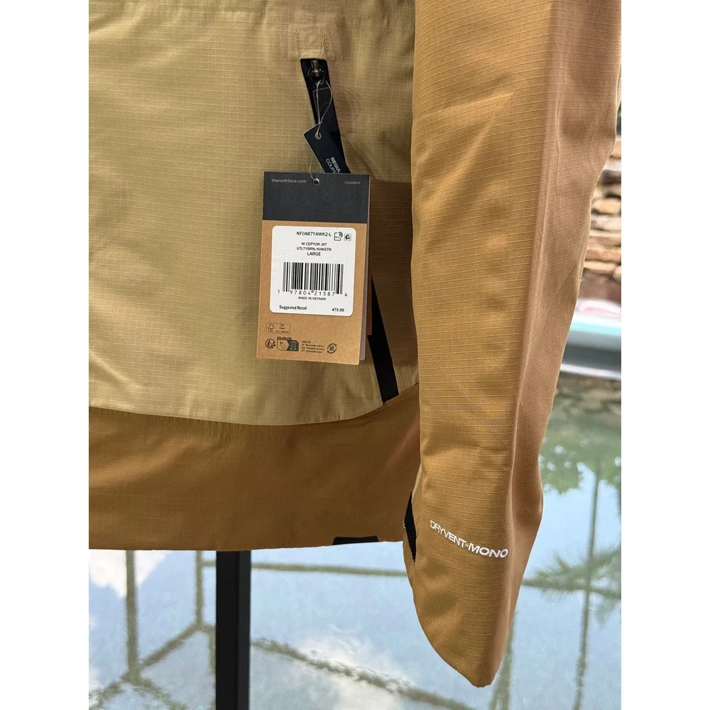 The North Face Ceptor Jacket Mens Large Utility Brown Khaki Stone NF0A87YAWK2-L